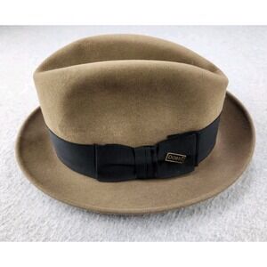 Vintage Dobbs Fifth Ave Fedora 6 7/8 Fur Felt Hat Hughes Hatcher Suffrin Daily